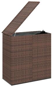 Polyrattan Kert Párna Tároló - Barna - 100x49x103,5cm