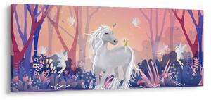 Kép - egyszarvú alatt egy varázslatos erdőben (120x50 cm)
