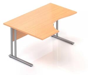 Visio ergonomikus asztal 140 x 100 cm, bal oldali sarokkialakítás, Bükk