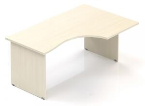 Visio ergonomikus asztal 160 x 100 cm, jobb oldali sarokkialakítás, Juhar