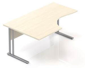 Visio ergonomikus asztal 160 x 100 cm, bal oldali sarokkialakítás, Juhar