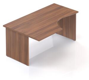 Visio ergonomikus asztal 160 x 100 cm, bal oldali sarokkialakítás, Dió