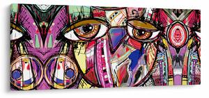Kép - utca, művészet - bagoly (120x50 cm)