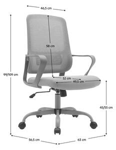 Irodai szék, szürke, SALOMO TYP 2