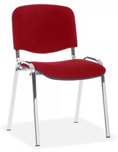 Viva konferenciaszék, krómozott lábakkal, Piros
