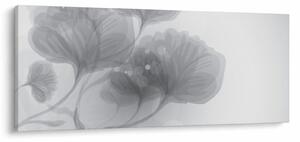 Szürke árnyalatú virágok képe (120x50 cm)