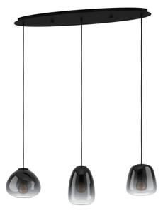 LED lámpa , függeszték , mennyezeti , 3xE27 foglalat , fekete , EGLO , AGUILARES , 900195