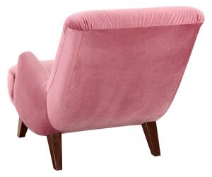 Brandford Suede rózsaszín fotel barna lábakkal - Max Winzer
