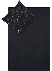 Malin fekete pamutperkál egyszemélyes ágyneműhuzat, 135 x 200 cm - Westwing Collection