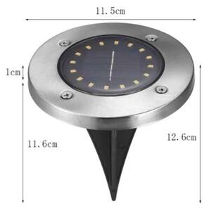 Polifach 16 LED-es süllyesztett Napelemes Lámpa 12,6cm (P-216) - ezüst
