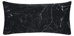 Malin fekete pamutperkál dekoratív párnahuzat, 40 x 80 cm - Westwing Collection