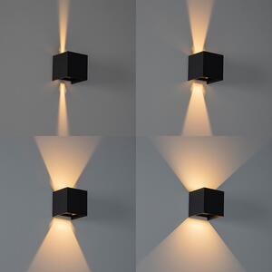 Kültéri fali lámpa fekete, LED 2-fényes IP54 - Edwin