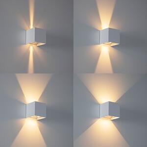 Kültéri fali lámpa fehér, LED 2-lámpás IP54 - Edwin