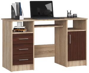 Z0ND0 PC asztal Aziza (szonoma tölgy + wenge). 1069611