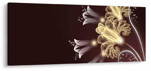 Kép - fényes virágok (120x50 cm)
