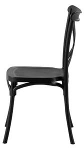 KONDELA Rakásolható szék, fekete, SAVITA