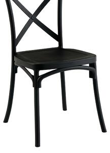 KONDELA Rakásolható szék, fekete, SAVITA