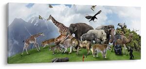 Kép - állatok a szigeten (120x50 cm)