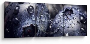 Vízcseppekkel ellátott gyümölcs képe (órával) (90x30 cm)
