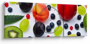 Vízcseppekkel ellátott gyümölcs képe (órával) (90x30 cm)