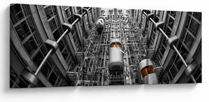 Lift az épületben képe (órával) (90x30 cm)