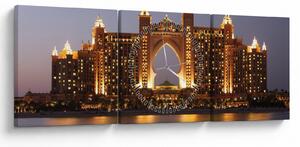 Kép egy épületról Dubajban (órával) (90x30 cm)