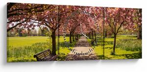 Kép - cseresznye ültetvény (órával) (90x30 cm)