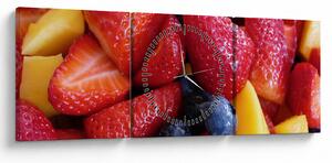 Gyümölcs kép (órával) (90x30 cm)