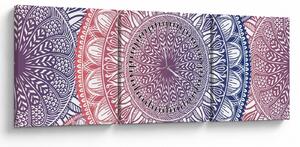 Mandala kép (órával) (90x30 cm)
