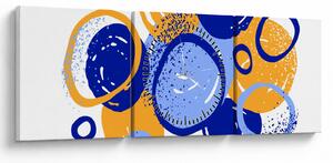 Kép - Világos motívum körökkel (órával) (90x30 cm)