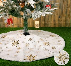 Karácsonyfa talp takaró - Arany hópehely - Ø 90 cm