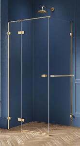 New Trendy Avexa Gold Brushed zuhanykabin 90x70 cm négyszögletes arany csiszolt/átlátszó üveg EXK-3016