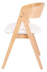 Rina 2 db-os kaucsukfa étkezőszék készlet fehér ülőrésszel - sømcasa