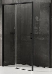 New Trendy Prime zuhanykabin 120x100 cm négyszögletes fekete félmatt/átlátszó üveg D-0320A/D-0130B