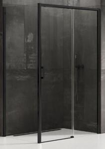 New Trendy Prime zuhanykabin 100x80 cm négyszögletes fekete félmatt/átlátszó üveg D-0317A/D-0128B