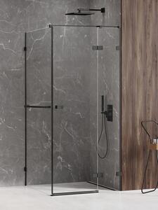 New Trendy Avexa Black zuhanykabin 100x100 cm négyzet fekete félmatt/átlátszó üveg EXK-2580