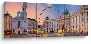 Kép - Austria, Vienna (órával) (90x30 cm)