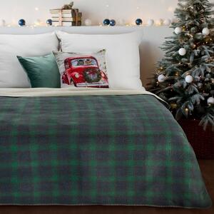 Modern kockás ágytakaró karácsonyi motívum Szélesség: 200 cm | Hossz: 220 cm