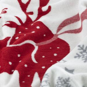 Kétoldalas takaró rénszarvas karácsonyi motívum Szélesség: 150 cm | Hossz: 200 cm