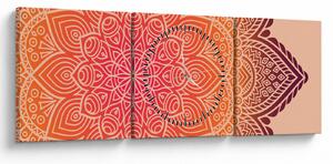 Kép - mandala art (órával) (90x30 cm)