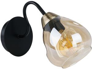 Candellux Unica oldalfali lámpa 1x40 W fekete-füst színű -arany 21-00866