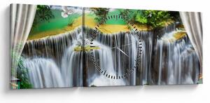 Kép - Varázslatos vízesések megtekintése (órával) (90x30 cm)