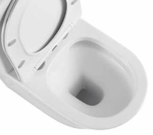 HD Lisa White perem nélküli mély öblítésű íves monoblokkos WC alsó/hátsó kifolyású tető nélkül + tartály