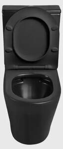 Lisa Black perem nélküli mély öblítésű íves monoblokkos WC alsó/hátsó kifolyású tető nélkül + tartály