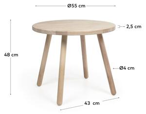 Dilcia kaucsukfa gyerek asztal, ø 55 cm - Kave Home