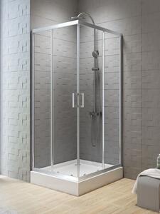 New Trendy New Varia zuhanykabin 90x80 cm négyszögletes króm fényes/átlátszó üveg K-0475