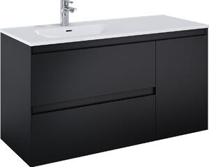 Elita Split szekrény 120x45.8x63.5 cm Függesztett, mosdó alatti fekete 168167