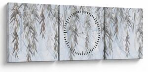 Kép - Fűzfa gallyak kék alapon (órával) (90x30 cm)