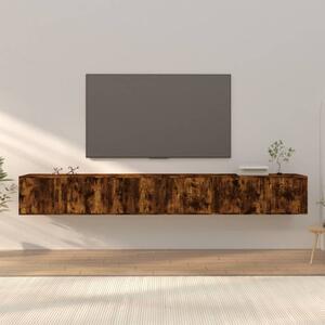 3 db füstös tölgy színű fali TV-szekrény 100 x 34,5 x 40 cm