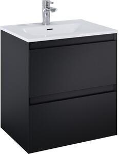 Elita Split szekrény 60x45.8x63.5 cm Függesztett, mosdó alatti fekete 168143